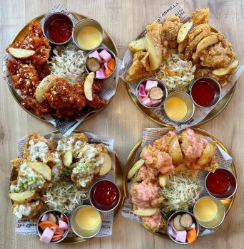 種類豐富的炸雞