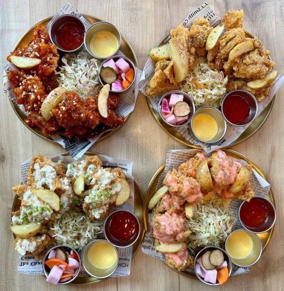 種類豐富的炸雞